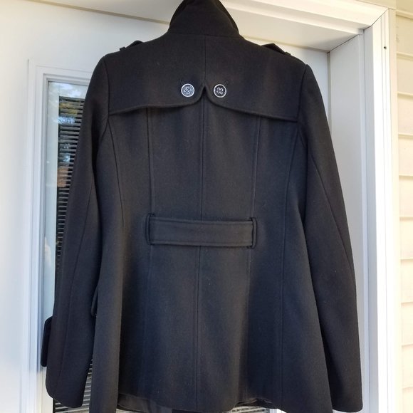 Green with envy Black wool blend peacoat - Picture 3 of 11